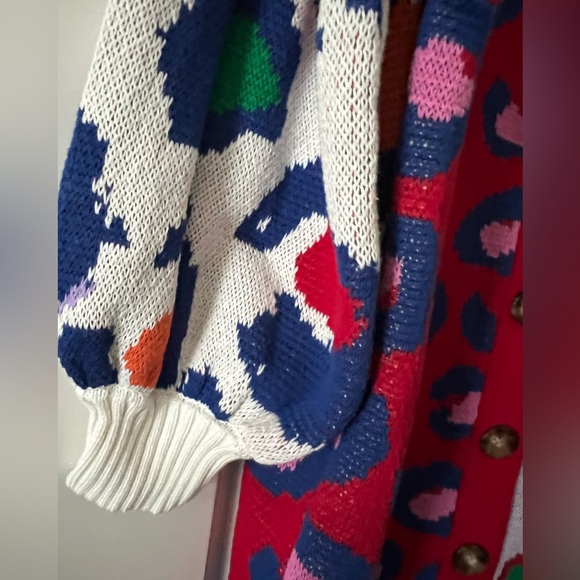 FARM Rio Multicolor Leopard Print Cardigan - Picture 3 of 5